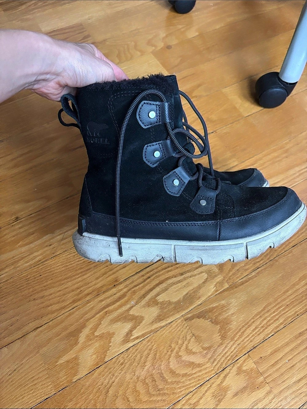 Sorel 1964 Pac Nylon Black & White US 7 Boots